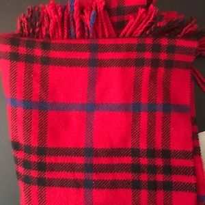 Red plaid scarf from Abercrombie and Fitch